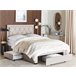 Beliani Cama con cajones Terciopelo LIEVIN 145x217 Beliani Cama con cajones Terciopelo LIEVIN 145x217 Beige