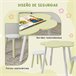 Mesa para Niños MDF, Madera de Pino ZONEKIZ 59x59 Amarillo
