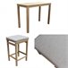 ARUBA Mesa de pie 4 plazas de acacia - cojines de arena Beige