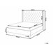 Beliani Cama con somier Terciopelo LUBBON 209x215 Gris
