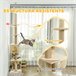 Árbol para Gatos Aglomerado de Madera PawHut Crudo