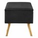 Banco Salford tapizado con almacenaje Salford 79x39 Negro