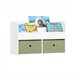 Estantería Infantil de Pared con 2 Estantes 2 Cajones SoBuy KMB81-W Blanco