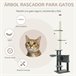Árbol Rascador para Gatos PawHut Gris