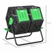 Compostador PP, Acero Outsunny Negro