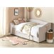 Beliani Cama con almacenaje Poliéster VITTEL 214x98 Beige