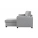 Chaise longue con cama MARLON reversible 3 plazas gris Gris