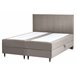 Beliani Cama continental con almacenaje Terciopelo DAME 162x207 Crema
