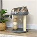 Árbol para Gatos Aglomerado de Madera, Poliéster, Sisal, Algodón Gris