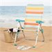 Aktive silla playa plegable aluminio 5 posiciones antivuelco Multicolor