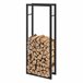 Soporte para leña Täby acero 60 Negro