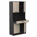 Armario Buffet Napoli con Puertas Abatibles para Cocina Negro/ Madera