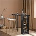 Mesa Alta de Bar con 3 Baldas SoBuy FWT100-SCH Negro