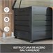 Baúl de Exterior Acero Galvanizado Outsunny Gris