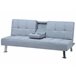 Beliani Sofá de 3 plazas Poliéster ROXEN Gris Claro