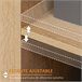 Aparador Auxiliar Melamina de Madera HOMCOM 80 Marron