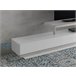 Mueble TV madera blanco y base acero cromado Blanco