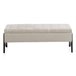 Banco tapizado Beige