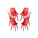 Pack 6 Sillas Synk Suprym Rojo
