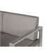 Beliani Banco Aluminio SALERNO 142x70 Gris