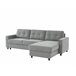 Chaise longue CIAN reversible 3 plazas gris Gris
