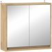Armario con Espejo MDF, Melamina de Madera HOMCOM, hogar - baño Marron