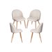 Pack 4 Sillas Vint Tela Beige