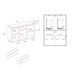 Aparador-Buffet con patas NATURALE Roble/Negro 140x40x92cm Marron