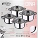 Bateria de cocina 8 piezas sartenes Multicolor
