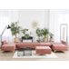 Beliani Sofá modular Terciopelo ABERDEEN Rosa