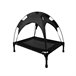 Acomoda Textil – Cama para Perros Elevada con Toldo Impermeable. Negro