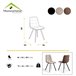 Set 4 sillas de comedor ecopiel tela WAYNE Beige