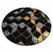 Alfombra GLOSS círculo moderno 400B 86 elegante glamour 120x120 Negro