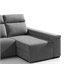 Chaise longue 4 plazas ADRIA relax eléctrico derecho gris claro Gris Claro