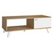 Mesa de Centro Rectangular - Modelo QUIATUR Natural/ Blanco