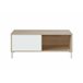 Mesa de café efecto madera 100x50 Blanco/ Madera
