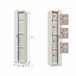 Armario multiusos 1 puerta efecto madera 37 Blanco