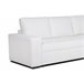Chaise longue piel sintética con cama HARRY Blanco