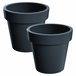 2x Maceta de plastico Lofly Antracita
