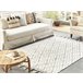 Beliani Alfombra de pelo corto AGADIR 140x200 Blanco/ Beige
