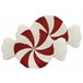 Beliani Cojín decorativo SPIRAL CANDY Blanco/ Rojo