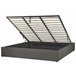Beliani Cama con almacenaje sin cabecero Poliéster DINAN 187x214 Beliani Cama con almacenaje sin cabecero Poliéster DINAN 187x214 Gris Oscuro