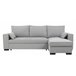 Chaise longue con cama MARLON reversible 3 plazas gris Gris