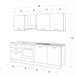 Cocina GILDA 2.0 Derecha Blanco/ Gris