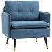 Butaca de Salón Espuma, Acero, Poliéster, Madera Contrachapada Azul