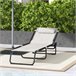 Tumbona Reclinable Acero, PVC Outsunny, deportes y ocio - playa Azul Claro