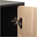 Armario de madera y metal de 2 puertas Negro