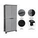 Armario de Resina Exterior con Escobero y 4 Baldas Thinia Home 68 Gris