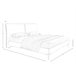 Cama matrimonio tapizada en polipiel Marron