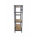 Estanteria color roble 6 huecos. LILY Negro/ Madera